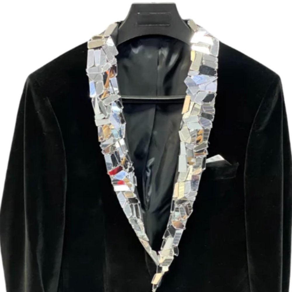 Faché Suede Blazer with Mirror Lapel